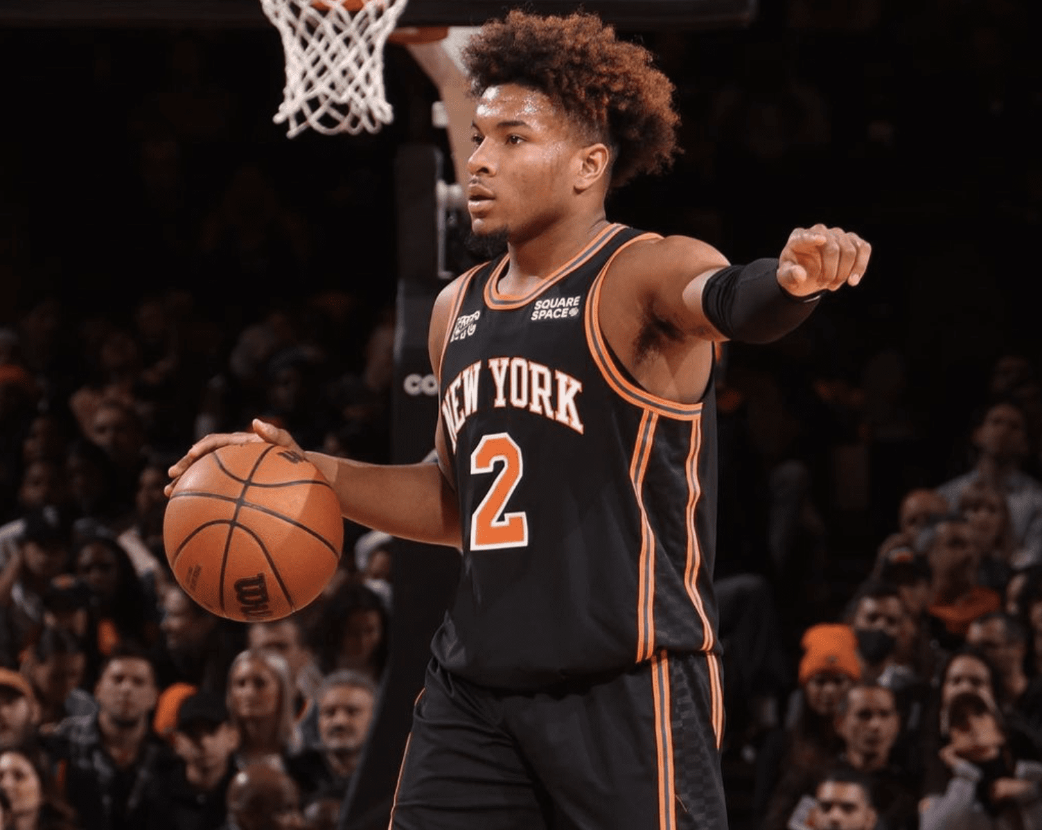 Miles McBride with Knicks